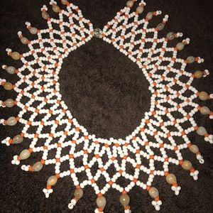 Native American seed and bead necklace