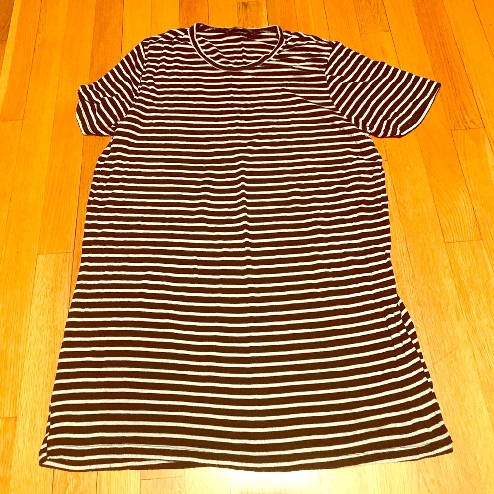Brandy Melville B&W Thick Stripe Pullover Dress