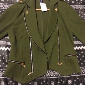 NWT Windsor olive moto jacket size L
