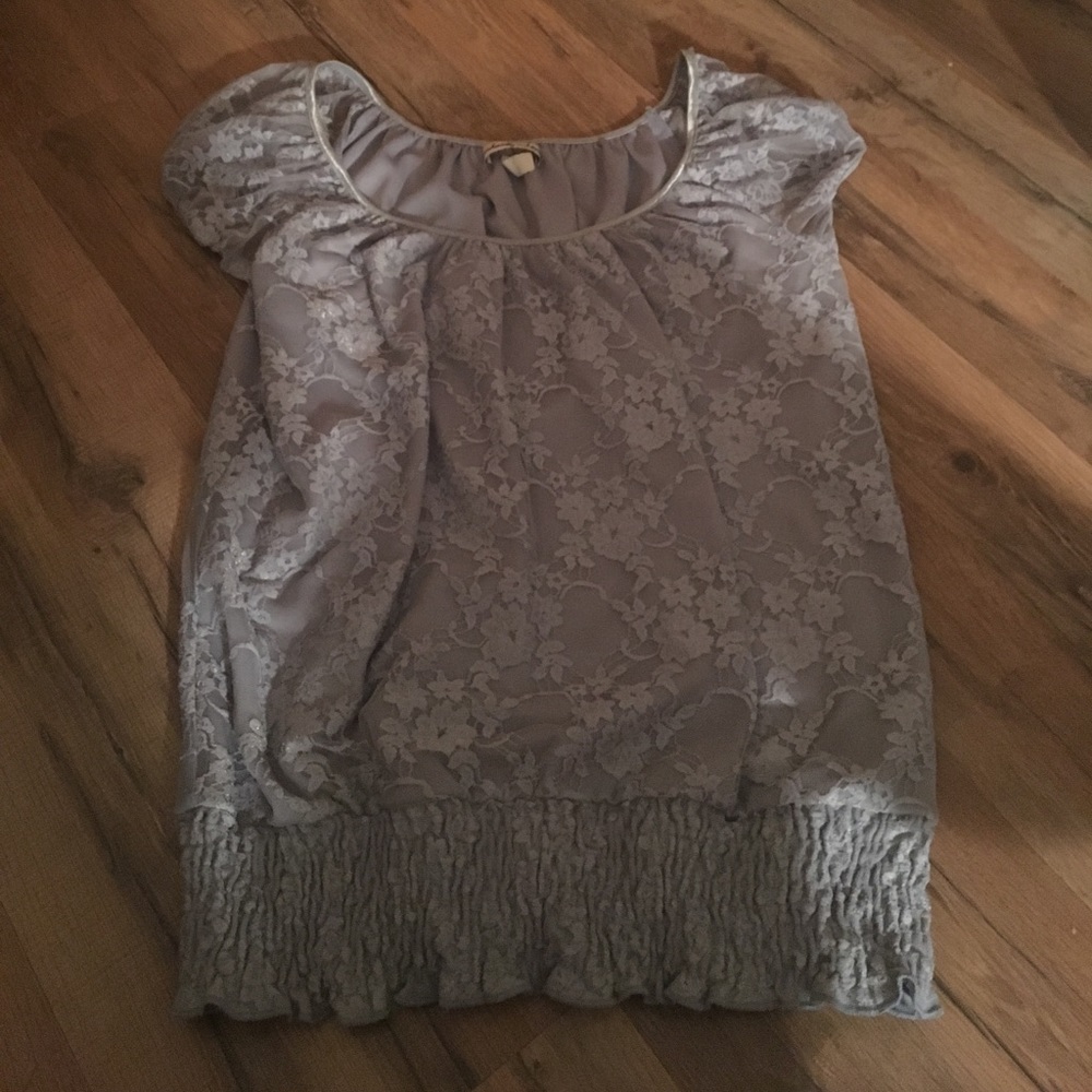 Beautiful grey lace shirt