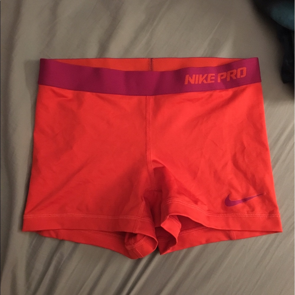 Orange nike pro spandex