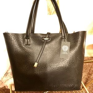 Vince Camuto Black Leila Tote