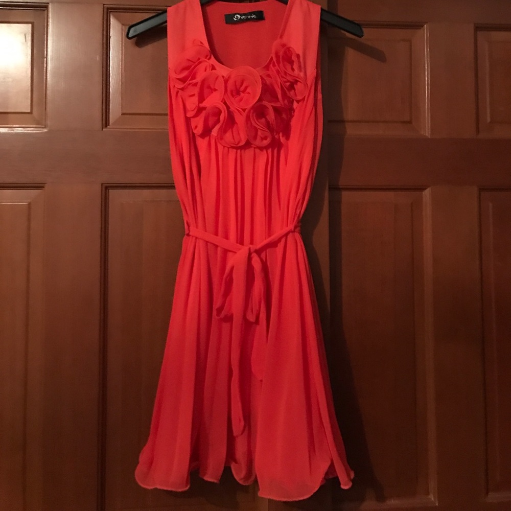 Peach color summer dress