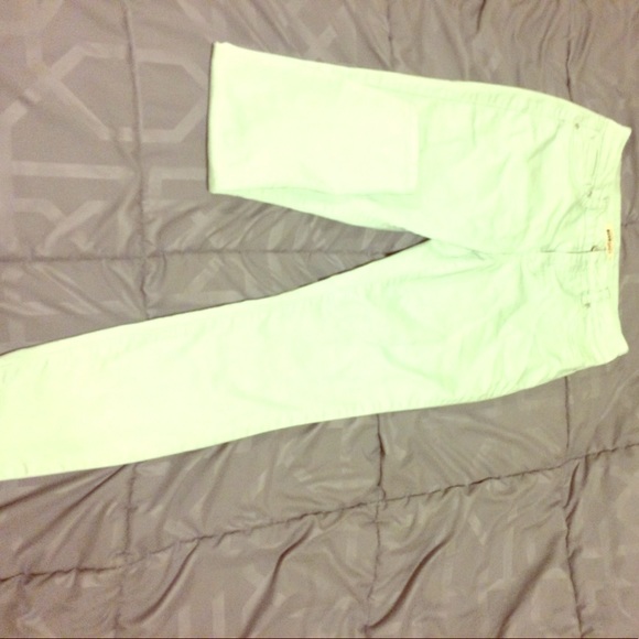 Pastel Mint - NBW - High-Waited Capris - Picture 1 of 2