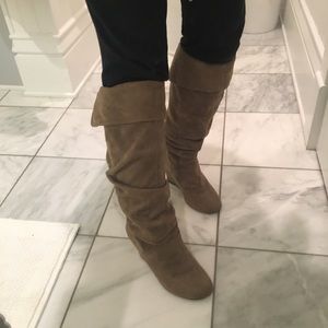 Tan suede wedge boots Nine West