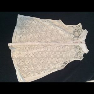 Semi-sheer Sleeveless button up