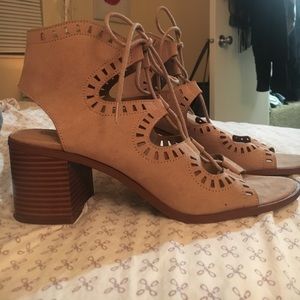 Blush platform sandals