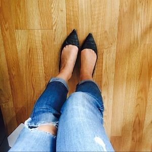 🎉HP✨ Anthropologie All Black scrunched flats