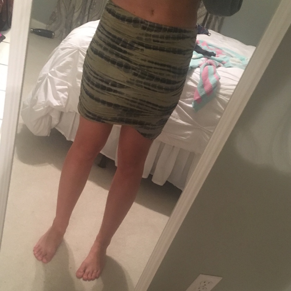 Tye dye free people skirt