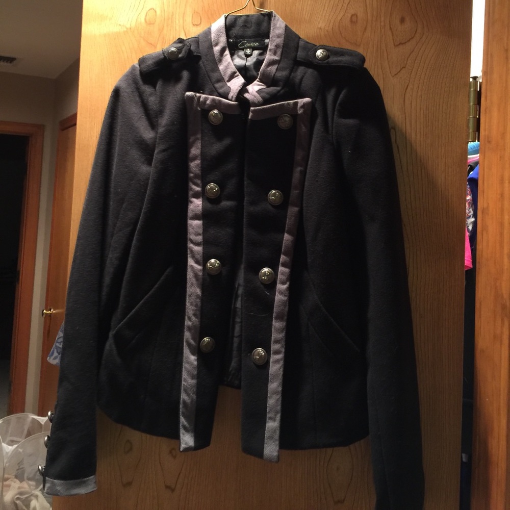 Black Cecico button down coat