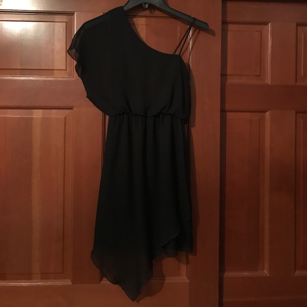 Black chiffon dress