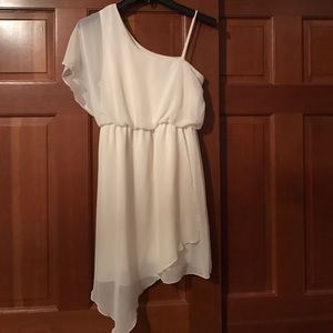 White chiffon dress