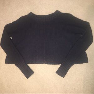 Urban Outfitters Navy Cropped Sweater