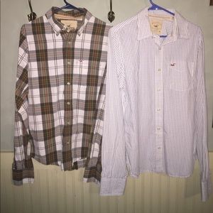 2 Men's Hollister button down long sleeve