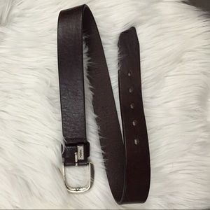 Fossil leather waist belt size small