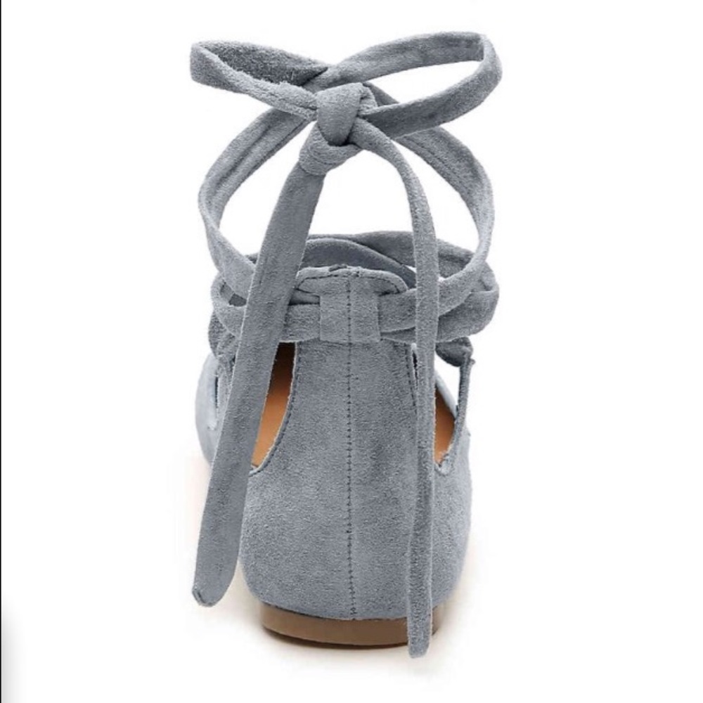 Steve Madden Bebett Black Suede Lace up Ballerina - Picture 6 of 6