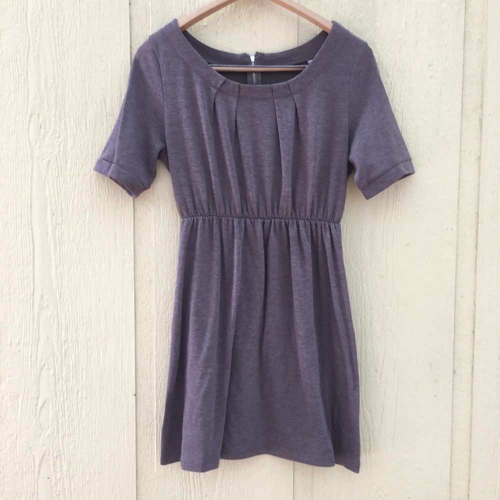 Cocoa Brown Pleated Dress
