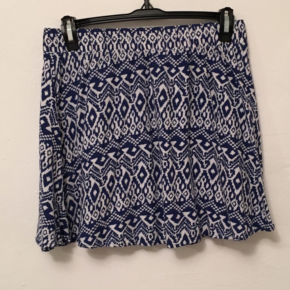 Blue tribal circle skirt