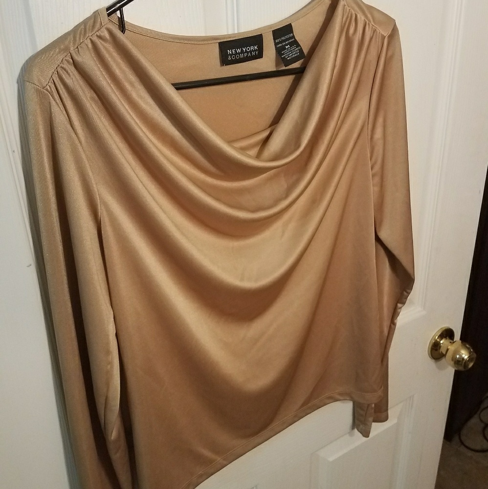 New York & Co gold blouse