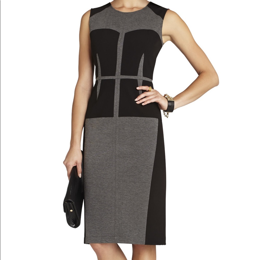 BCBG Karlie Color-Blocked Sleeveless Sheath  XXS