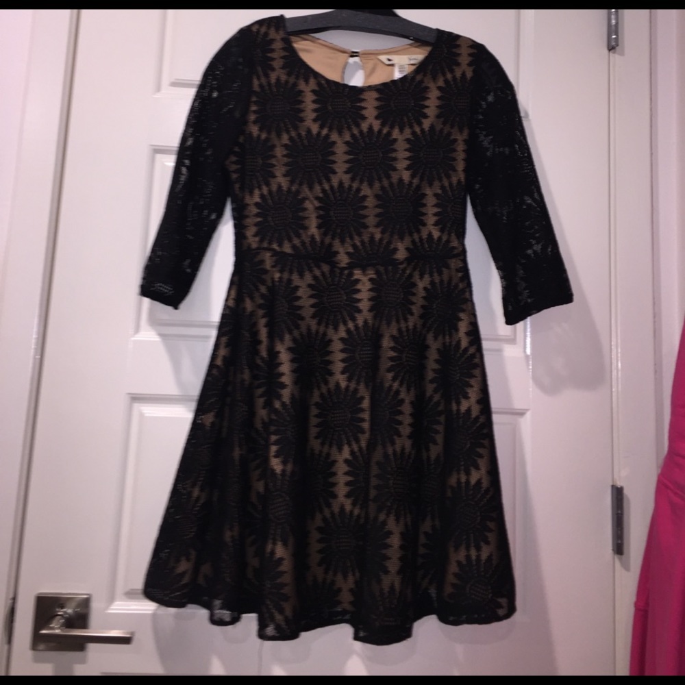 Black dress with embroidery