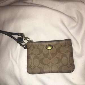 Coach Leather Wristlet