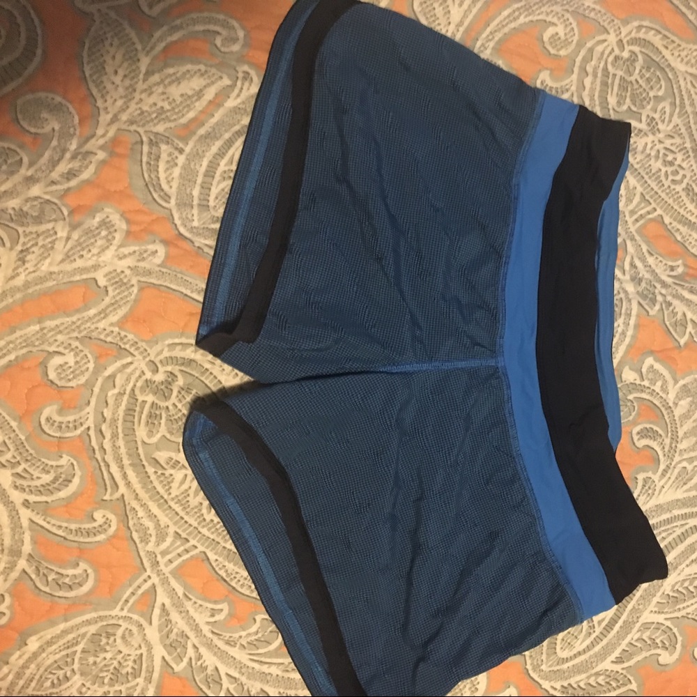 Blue checkered Lululemon shorts