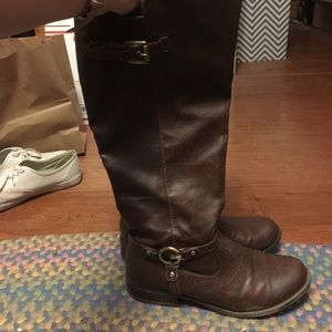 Brown tall boots