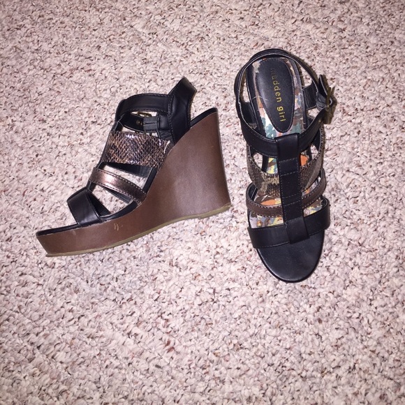 Madden Girl Shoes - Madden Girl Black Wedges