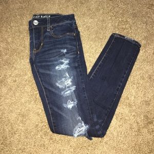 Ripped Dark Blue Jeans