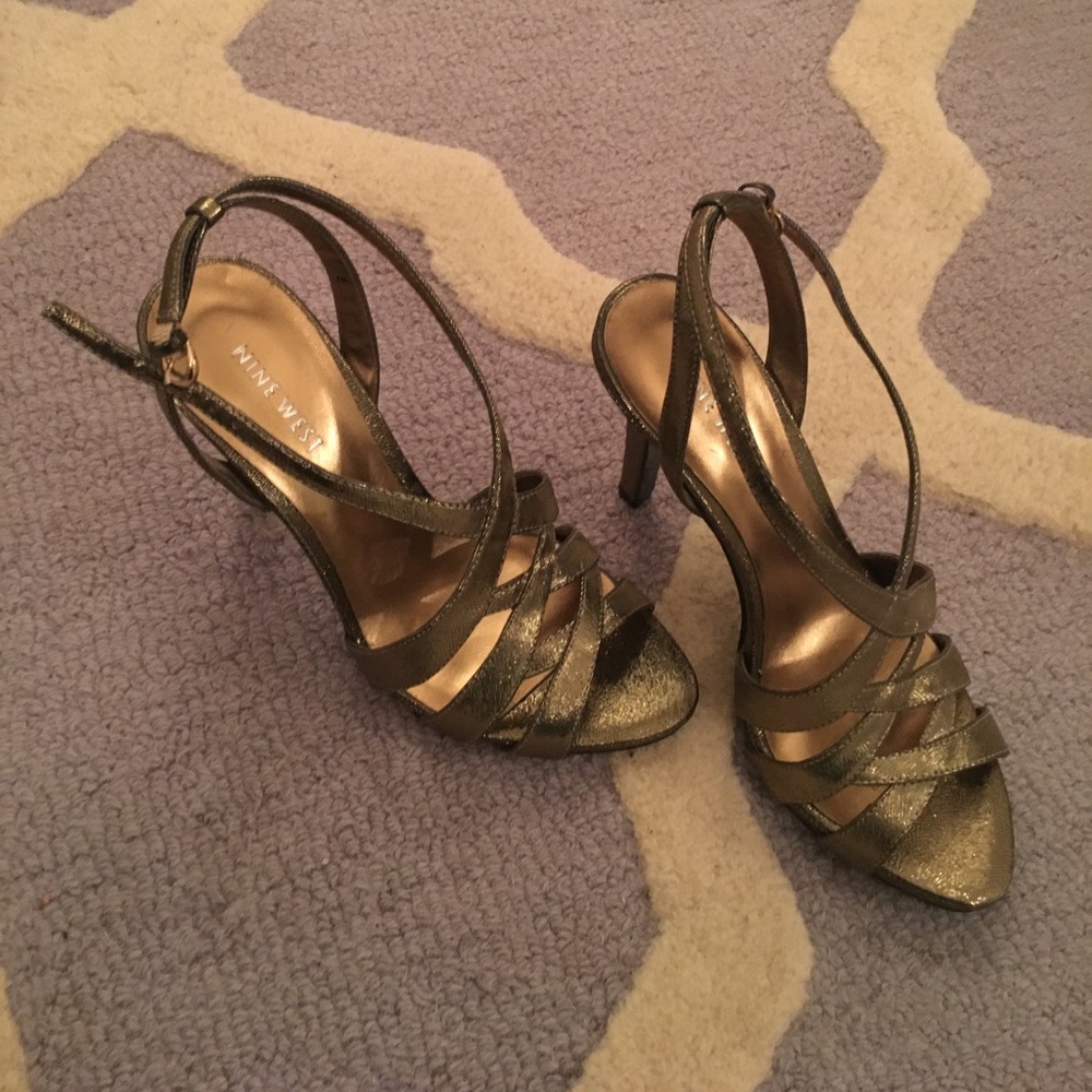 Nine West Copper Strappy Heels