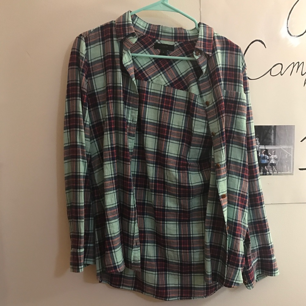 J.crew plaid button up