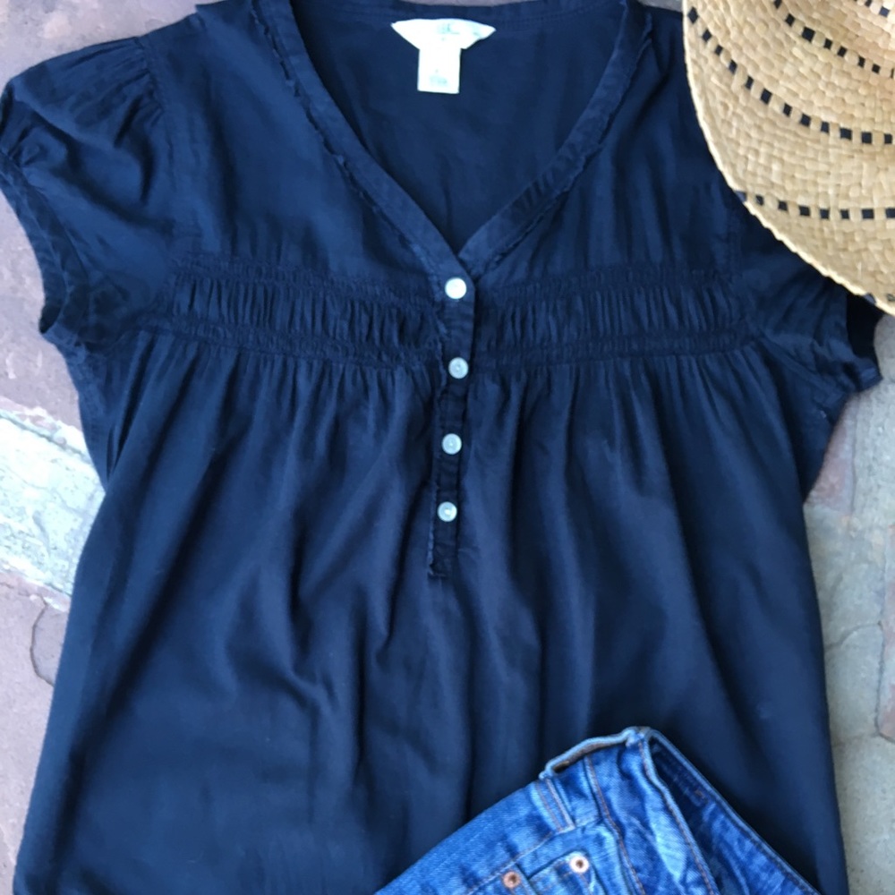 H & M Lightweight Navy Blouse