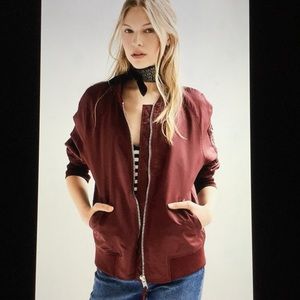 Silence + Noise Rita Oversized Shell Bomber Jacket