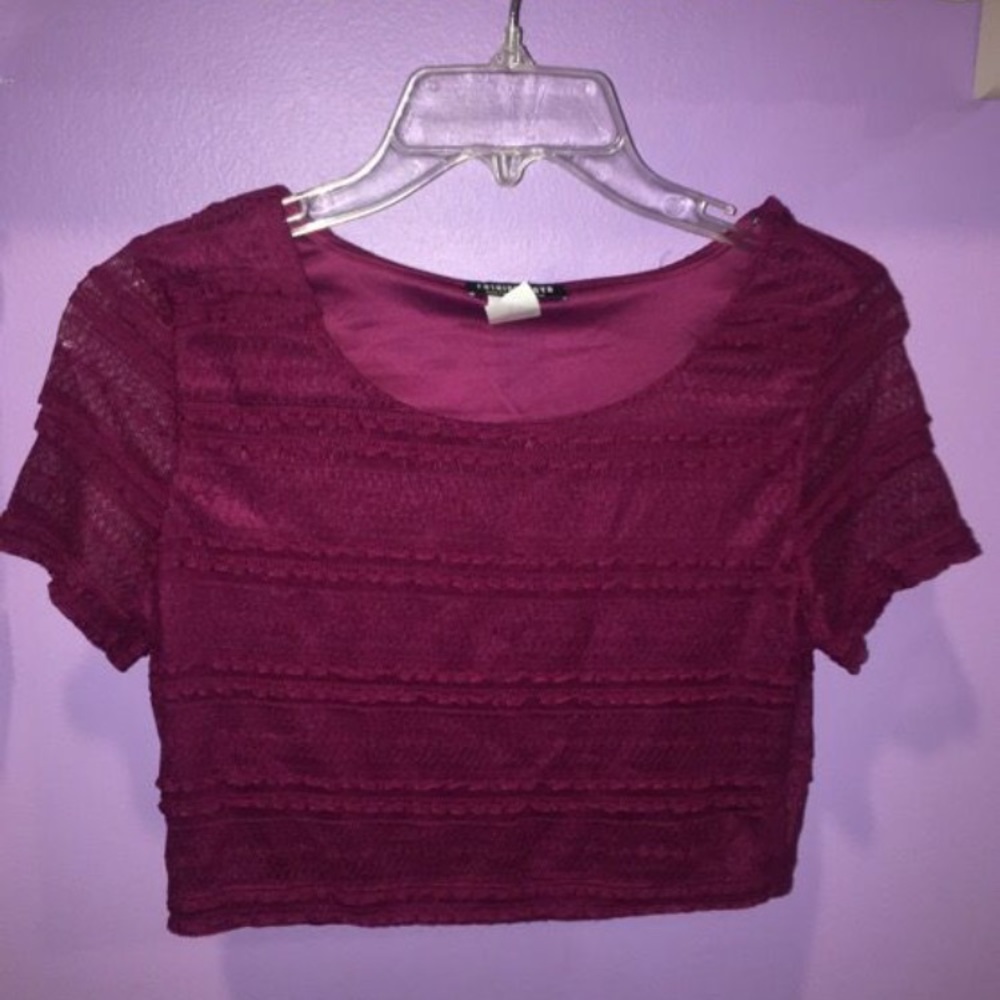 Burgundy crop top