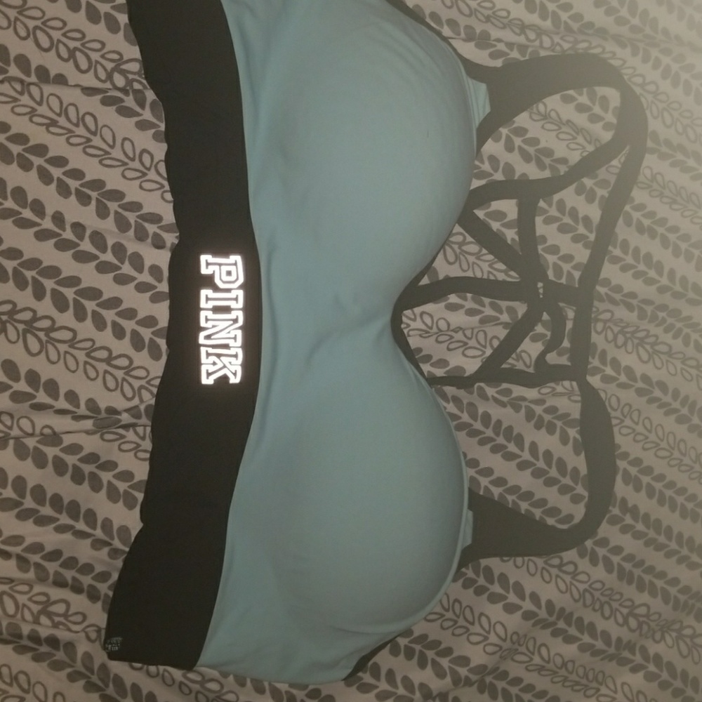 Blue Pink VS sports bra