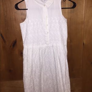 white floral dress