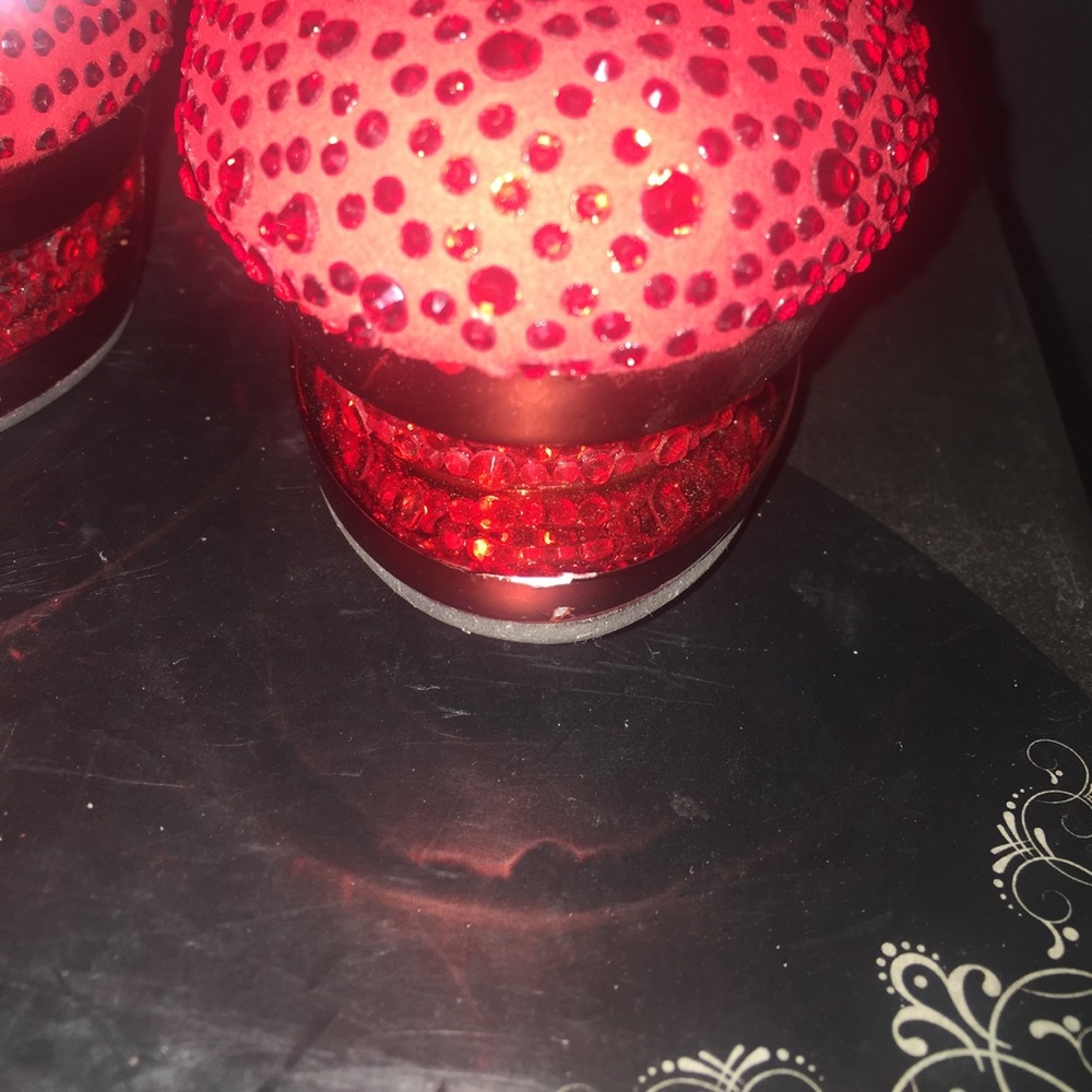 Pleaser Red Rhinestone Embellished Dual Platform - Picture 7 of 8