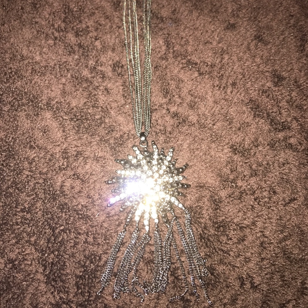 Crystal multi chain necklace. NWOT
