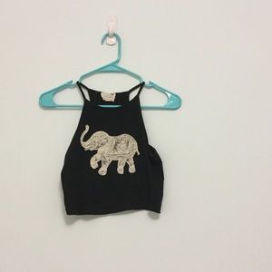 Cropped Elephant tank by La Hearts