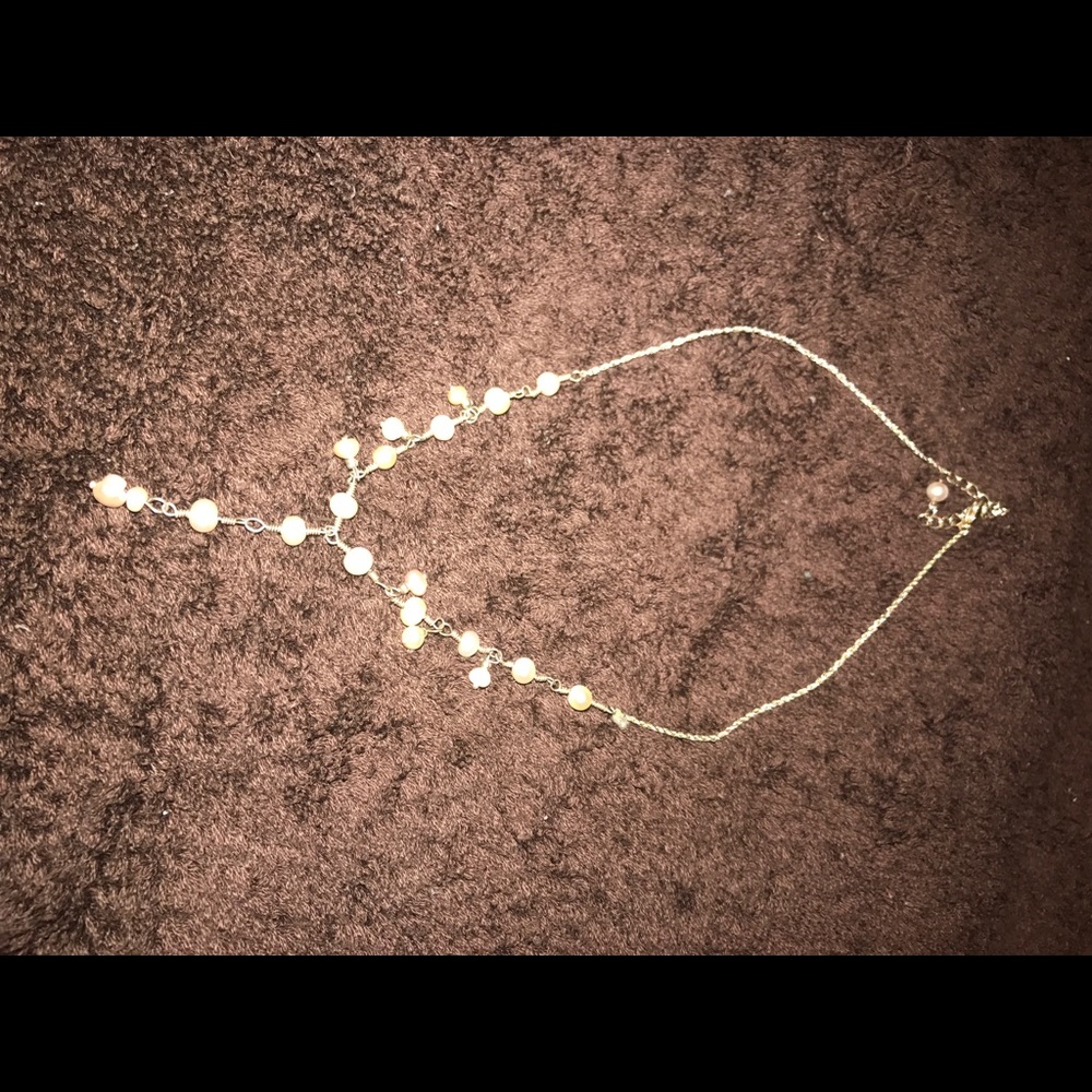Freshwater perl drop necklace
