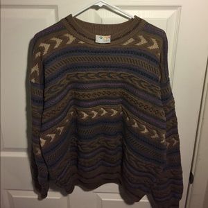 Vintage coogi Brown and purple sweater Crewneck
