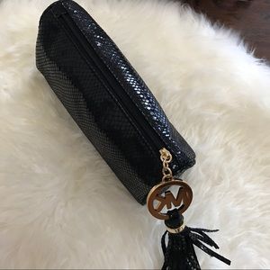 New Michael Kors Python Print Makeup Pouch