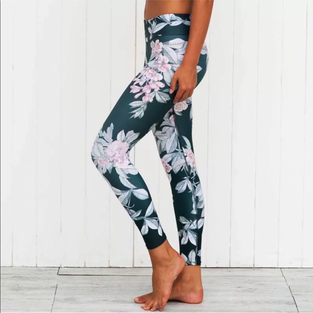 Ivana floral workout leggings yoga pants - Picture 4 of 5