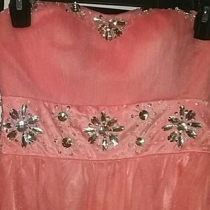 Orange cocktail dress