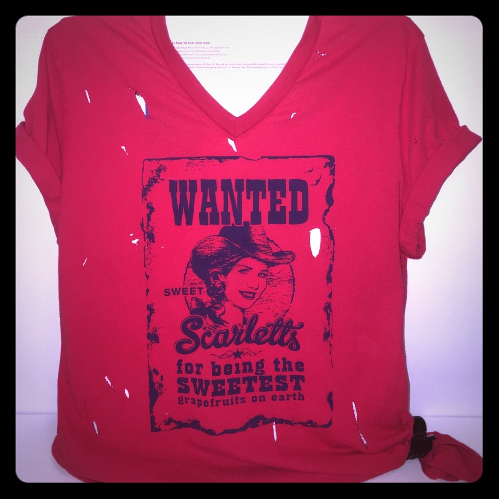 Distressed Vintage Style WANTED Tee