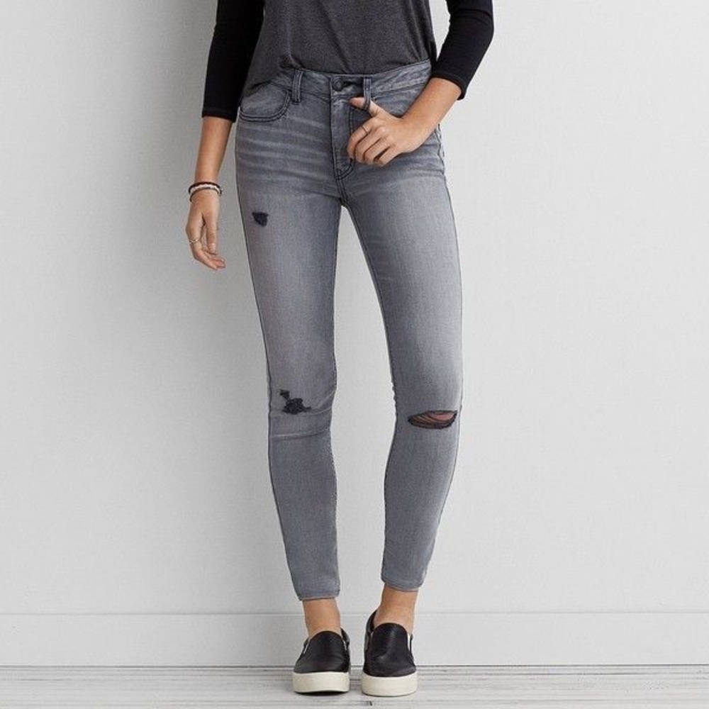 American Eagle Distressed Skinny Ankle Jeggings