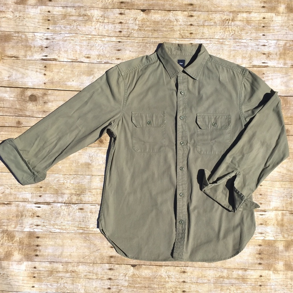 Men's military L/S collared shirt