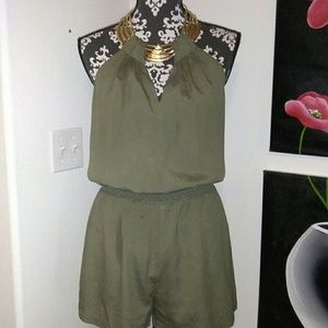 Bebe Halter Top Romper