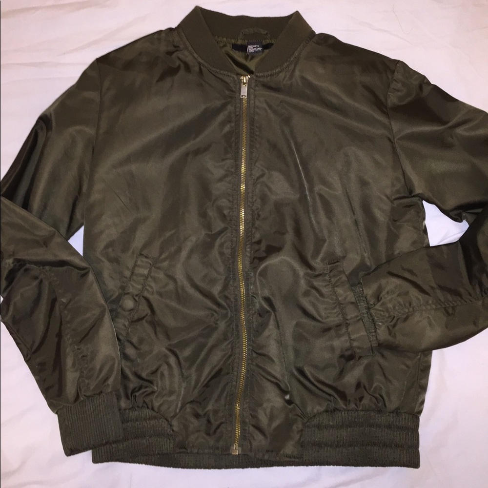 Forever 21 Olive Green Bomber Jacket